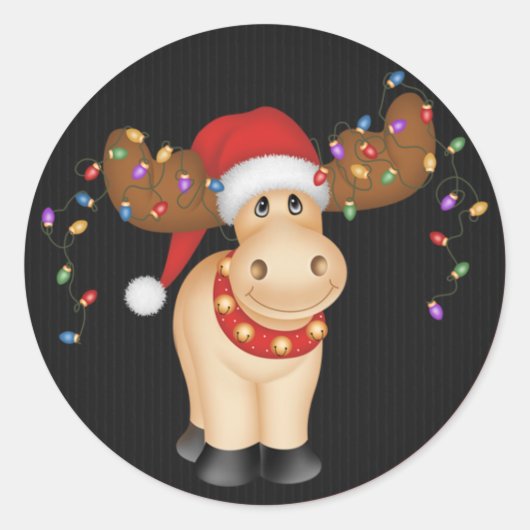 クリスマストナカイ1 – ホリデースタンプ ラウンドシール (正面)