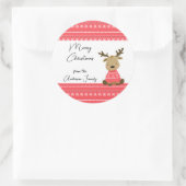 クリスマストナカイ2ギフト ラウンドシール (バッグ)