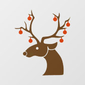 クリスマストナカイ3窓がしがみつく ウィンドウサイン (シート)