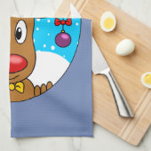 クリスマストナカイ キッチンタオル (四つ折り)