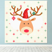 クリスマストナカイ キャンバスプリント (インサイチュ (ウッドフロア))