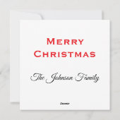 クリスマストナカイ シーズンカード (裏面)