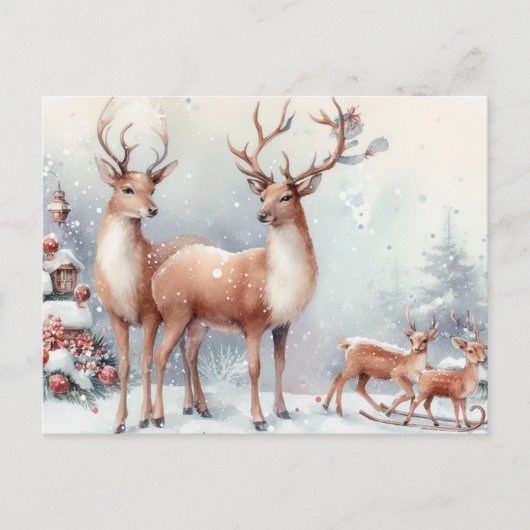 クリスマストナカイ シーズンポストカード (正面)