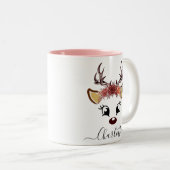 クリスマストナカイ ツートーンマグカップ (正面右)