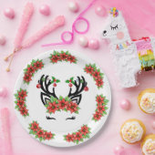 クリスマストナカイ ペーパープレート (パーティー)