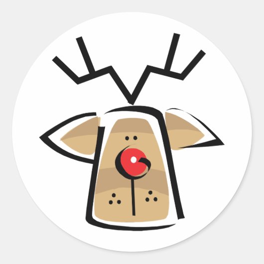 クリスマストナカイ ラウンドシール (正面)