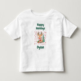 クリスマストナカイ 名入れ メリークリスマス トドラーTシャツ
