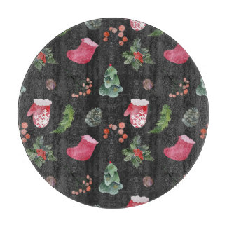 クリスマストナカイ：水の色シームレスなパターン カッティングボード