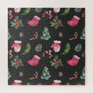 クリスマストナカイ：水の色シームレスなパターン ジグソーパズル