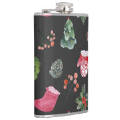 クリスマストナカイ：水の色シームレスなパターン フラスク (右)