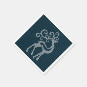 クリスマストナカイ〔雄ジカの〕枝角大晦日の鹿 スタンダードカクテルナプキン (角)