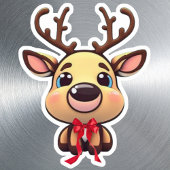 クリスマストナカイ、鹿と〔雄ジカの〕枝角、漫画グラフィック シール