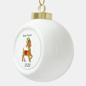 クリスマストナカイdoeセラミックボールクリスマス セラミックボールオーナメント (右)