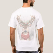 クリスマストナカイTシャツ 祝祭的なホリデーシーズンに Tシャツ (裏面)