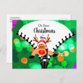 クリスマストナディアおもしろいホリデーパーソナル ポストカード (正面/裏面)