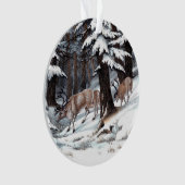 クリスマストナディアウィンターウッドランド素朴ホリデー オーナメント (正面)