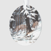 クリスマストナディアウィンターウッドランド素朴ホリデー オーナメント (正面)