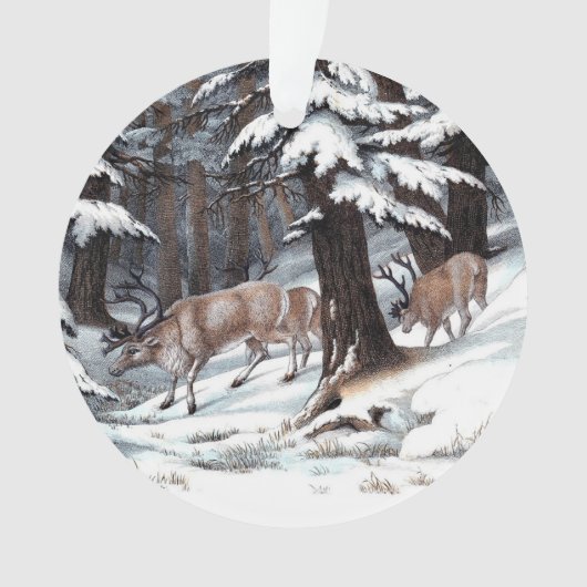 クリスマストナディアウィンターウッドランド素朴ホリデー オーナメント (正面)