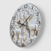 クリスマストナディアウィンター魔法 ラージ壁時計 (傾斜)