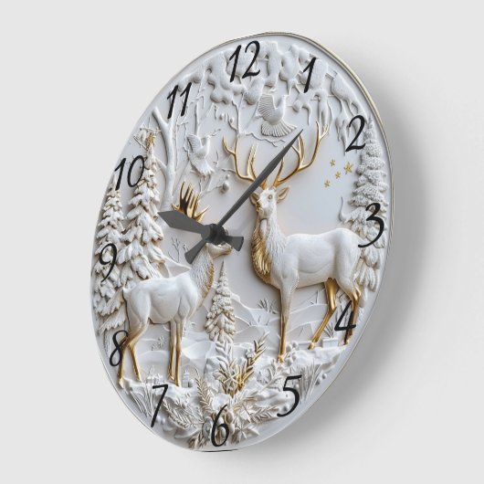 クリスマストナディアウィンター魔法 ラージ壁時計 (傾斜)