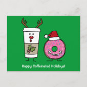 クリスマストナディアコーヒーとサンタドーナツ シーズンポストカード (正面)