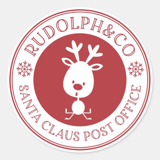クリスマストナディアサンタクロース郵便局 ラウンドシール (正面)