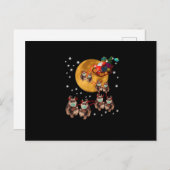 クリスマストナディアシュナウザードッグスレイおもしろいクリスマス 案内ポストカード (正面/裏面)