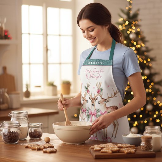 クリスマストナディアジングルパーソナライズされたング エプロン