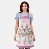 クリスマストナディアジングルパーソナライズされたング エプロン (着用した状態)