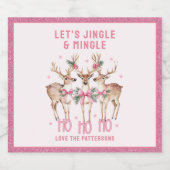 クリスマストナディアジングルパーソナライズされたング スパークリングワインラベル (シングルラベル)