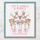 クリスマストナディアジングルパーソナライズされたング ワインラベル (シングルラベル)