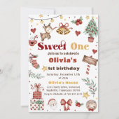 クリスマストナディアスウィートワン誕生日パーティー 招待状 (正面)