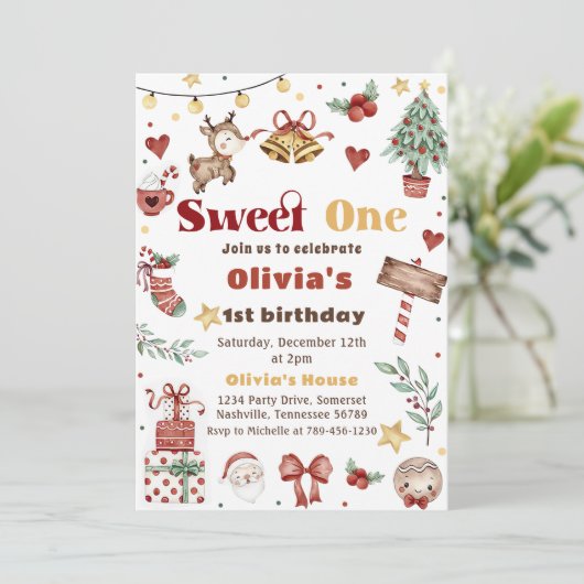 クリスマストナディアスウィートワン誕生日パーティー 招待状 (スタンド正面)