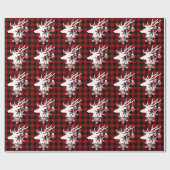 クリスマストナディアスノーフレークオーナメントホリデー ラッピングペーパー (フラット)