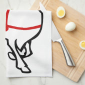 クリスマストナディアタオルカスタムホリデーティータオル キッチンタオル (四つ折り)