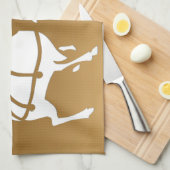 クリスマストナディアタオルカスタムホリデーティータオル キッチンタオル (四つ折り)