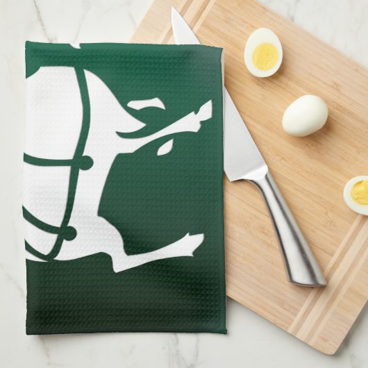 クリスマストナディアタオルカスタムホリデーティータオル キッチンタオル (四つ折り)