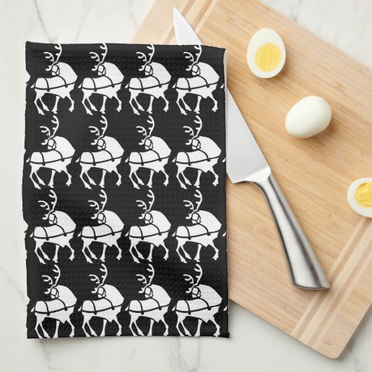 クリスマストナディアタオルカスタムホリデーティータオル キッチンタオル (四つ折り)