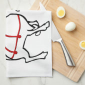 クリスマストナディアタオルカスタムホリデーティータオル キッチンタオル (四つ折り)