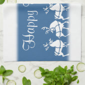 クリスマストナディアタオルカスタムホリデーティータオル キッチンタオル (折り畳み)