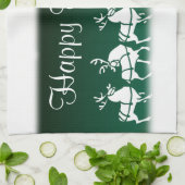 クリスマストナディアタオルカスタムホリデーティータオル キッチンタオル (折り畳み)