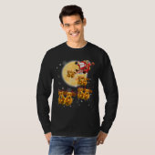 クリスマストナディアダシュント犬のクリおもしろいスマス Tシャツ (正面フル)