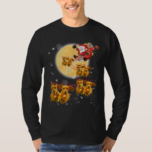 クリスマストナディアダシュント犬のクリおもしろいスマス Tシャツ