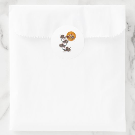 クリスマストナディアダシュンドドッグティーおもしろい ラウンドシール (バッグ)