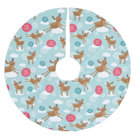 クリスマストナディアツリースカート ブラッシュドポリエステルツリースカート (正面)