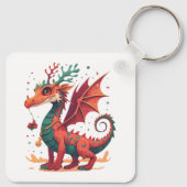 クリスマストナディアドラゴン抽象芸術スタイリッシュ漫画 キーホルダー (裏面)