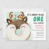 クリスマストナディアドーナツ誕生日パーティーの招待状 招待状 (正面)