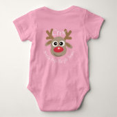 クリスマストナディアノースポールスレーチームおもしろい ベビーボディスーツ (裏面)