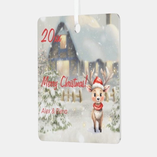 クリスマストナディアハウスフォトスクエアオーナメント メタルオーナメント (正面左)