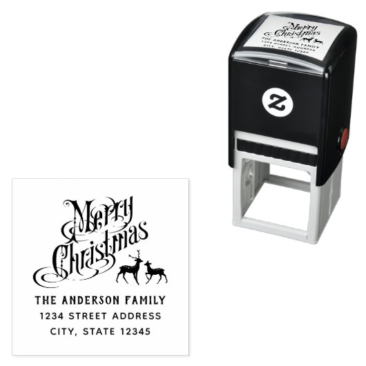 クリスマストナディアファミリー名差出人住所 セルフインキングスタンプ (インサイチュ)